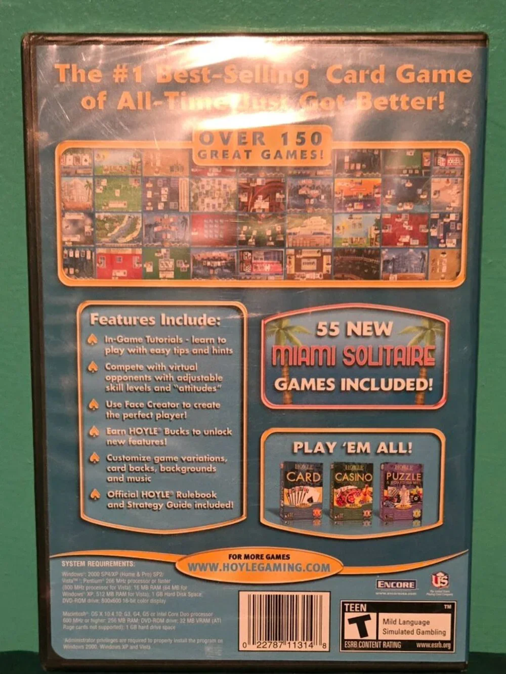 Hoyle Card Games - DVD - 150+ Games WIN MAC DVD-ROM - #1 Best Selling Card Game